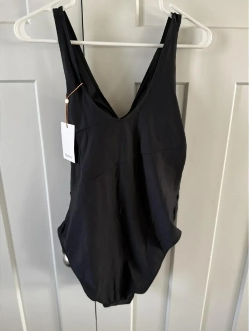 NWT Quince Black One-Piece Maternity Swim